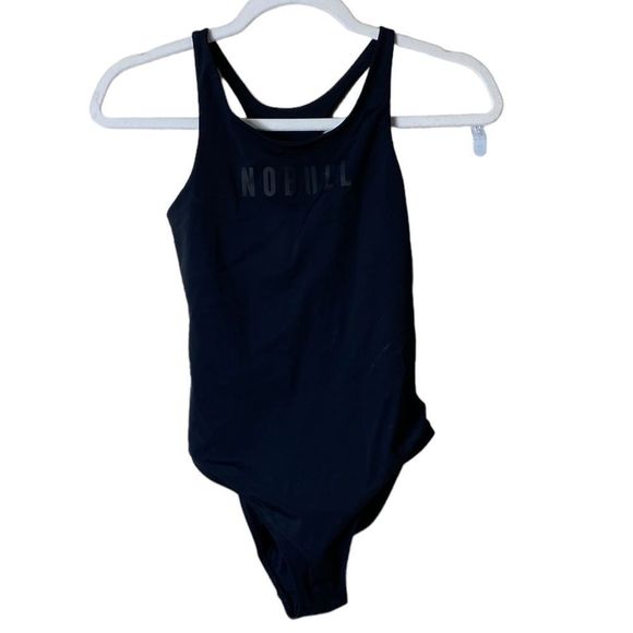 NOBULL Swim Nobullszsmall Black Razorback High Stretch Lined Shelf Bra One Piece Swimsuit